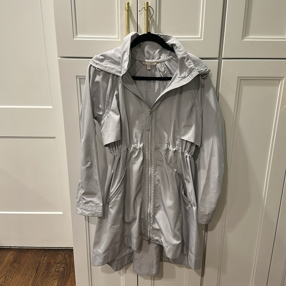 Athleta Silver-Toned Rain Jacket